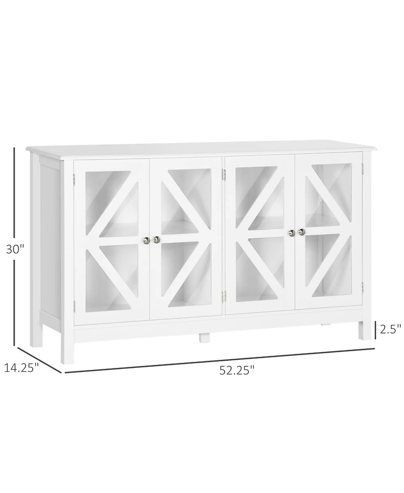 Homcom Kitchen Sideboard Storage Cabinet with Doors,