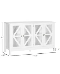Homcom Kitchen Sideboard Storage Cabinet with Doors,