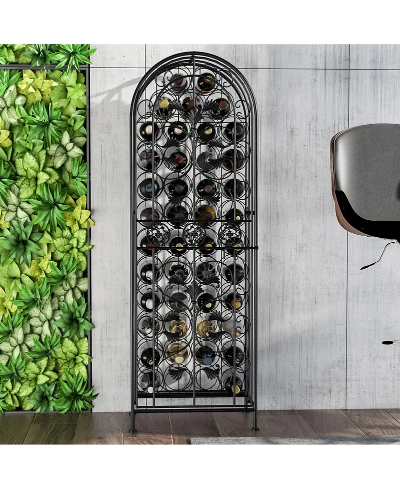 Homcom Wine Rack Liquor Cabinet Shelf Bottle Storage Iron Tower Home Decoration