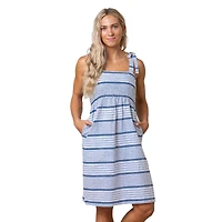 Hope & Henry Women's Smocked Bow Shoulder Sundress