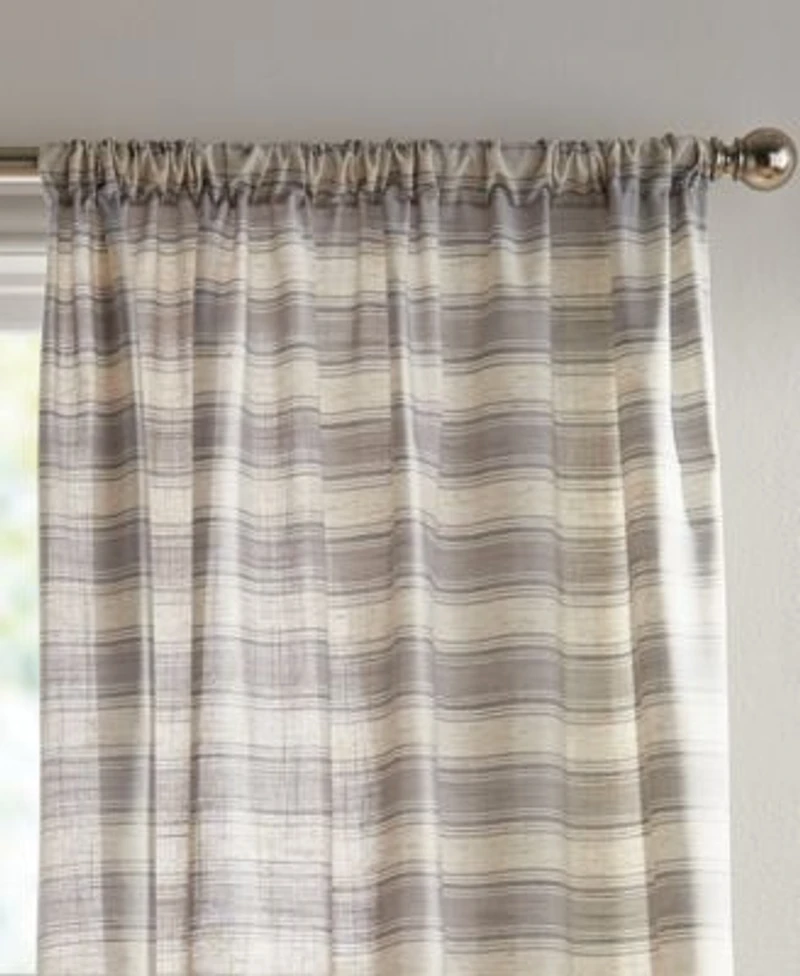 Tommy Hilfiger Whelan Stripe Pole Top Dusty 2 Piece Curtain Panel Collection