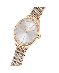 Swarovski Women's Quartz Attract Rose Gold-Tone Metal Watch, Swiss Made 30mm