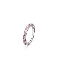 Swarovski Crystal Round Cut Pink Matrix Ring