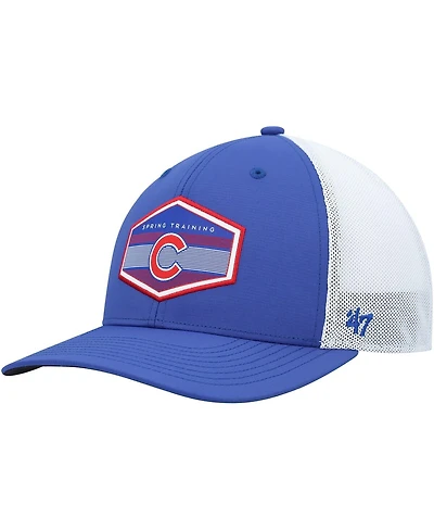Men's '47 Brand Royal, White Chicago Cubs Spring Training Burgess Trucker Snapback Hat