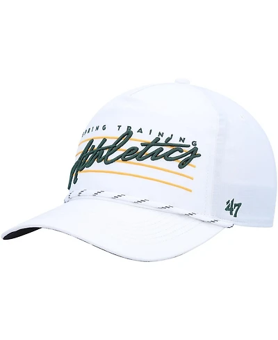Men's '47 Brand White Oakland Athletics Downburst Hitch Snapback Hat