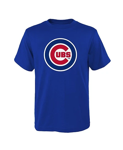 Big Boys and Girls Royal Chicago Cubs Logo Primary Team T-shirt