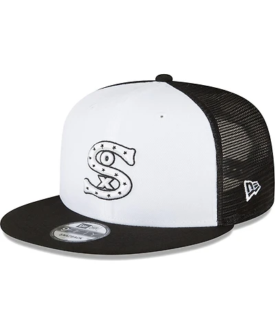 Men's New Era Black and White Chicago White Sox 2023 On-Field Batting Practice 9FIFTY Snapback Hat