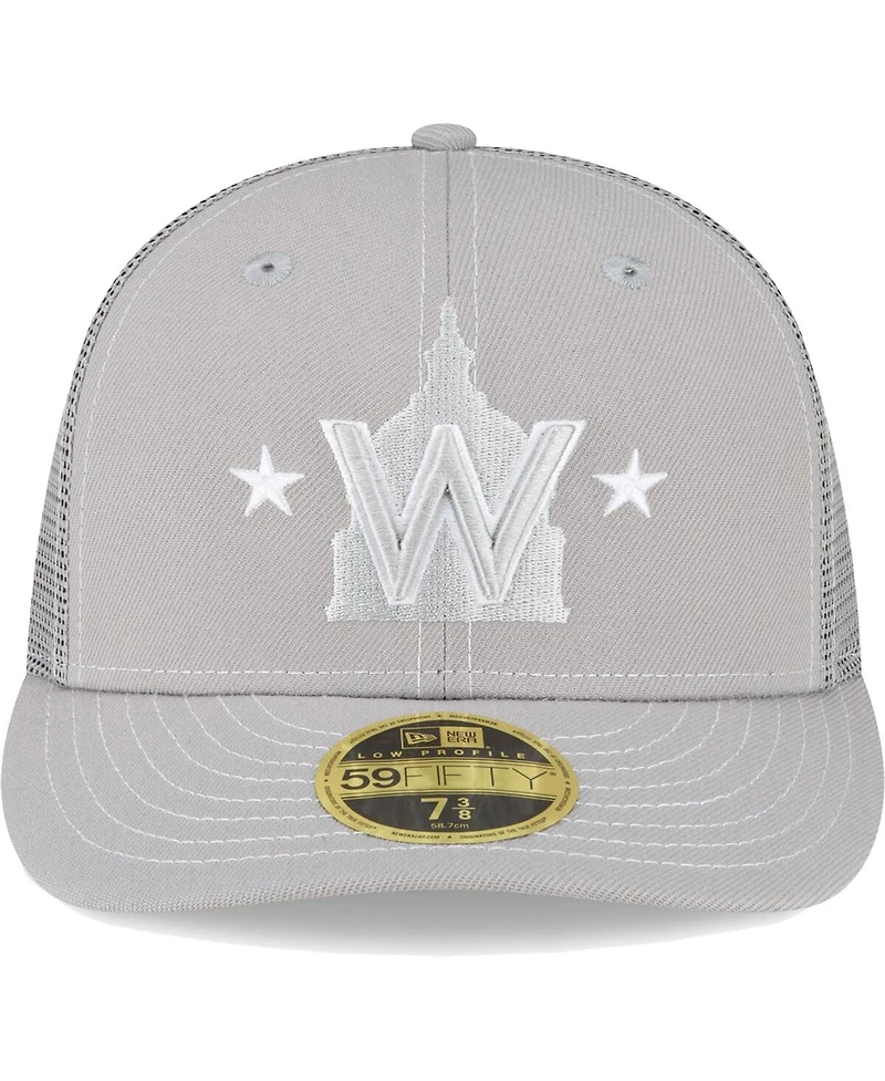 Men's New Era Gray Washington Nationals 2023 On-Field Batting Practice Low Profile 59FIFTY Fitted Hat