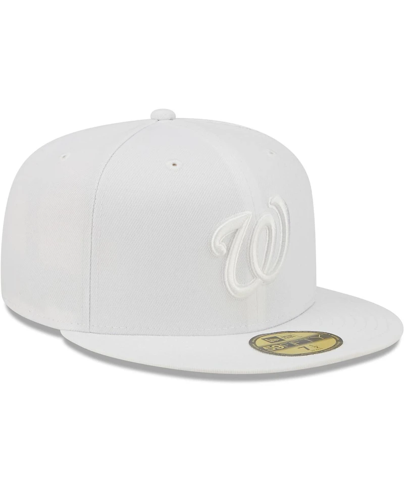 Men's New Era Washington Nationals White on 59FIFTY Fitted Hat