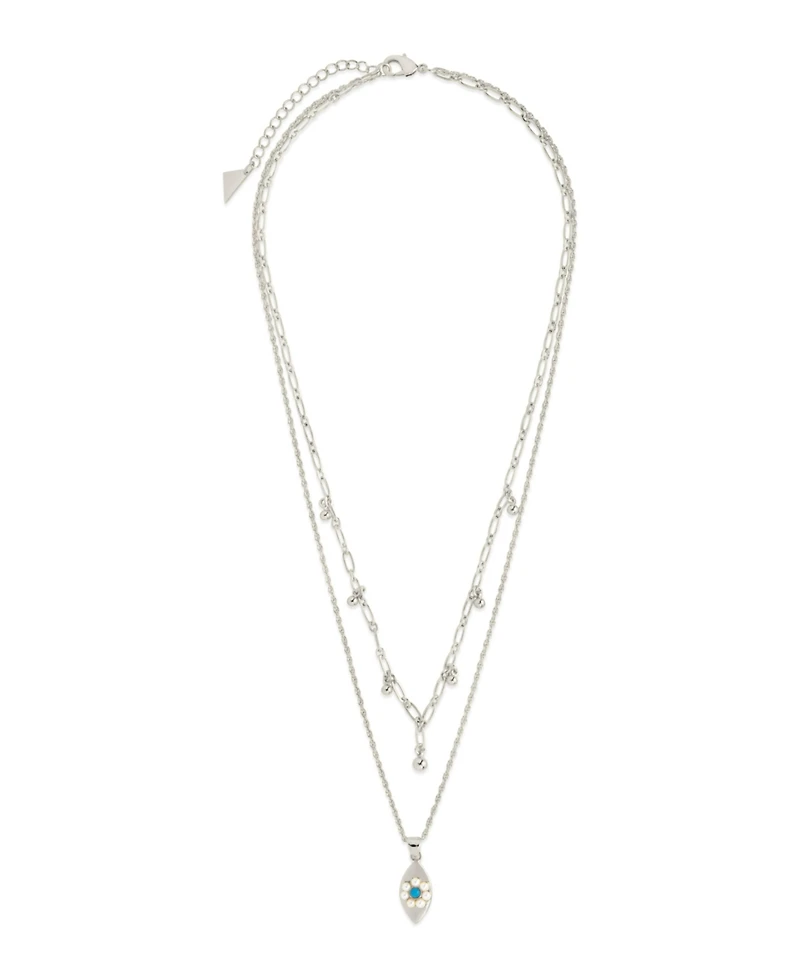 Sterling Forever Varuna Evil Eye Layered Necklace