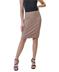 24seven Comfort Apparel Women's Knee Length Elastic Waist Pencil Skirt