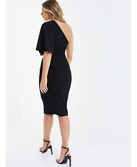 Quiz Women's Scuba Crepe One Shoulder Midi Dress