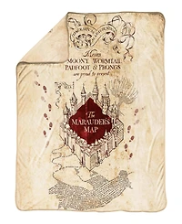 Harry Potter Marauders Map Silk Touch Throw, 70" x 50"