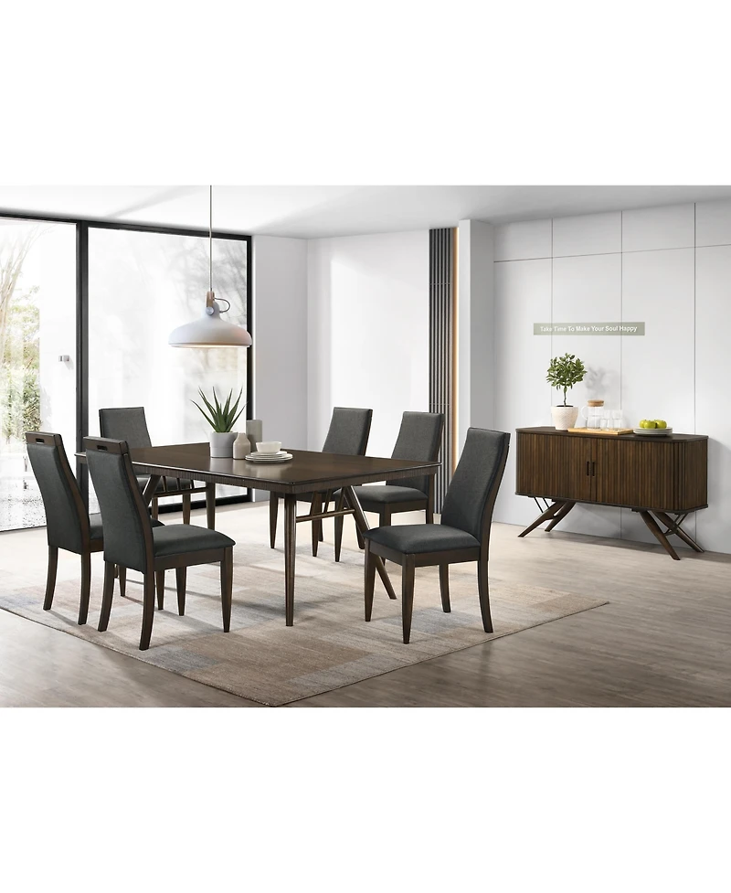 Coaster Home Furnishings Wes 2-Piece Asian Hardwood Upholstered Side Chair Set