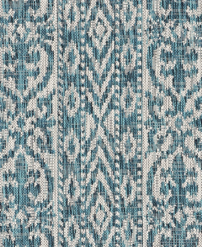 Closeout! Lr Home Sunny SUNSH81250 7'6" x 7'6" Round Outdoor Area Rug