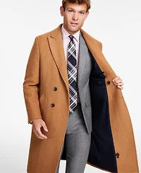 Tommy Hilfiger Men's Modern-Fit Solid Double-Breasted Overcoat