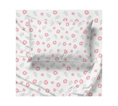 Saturday Park Cutout Floral 100% Organic Cotton Full Sheet Set