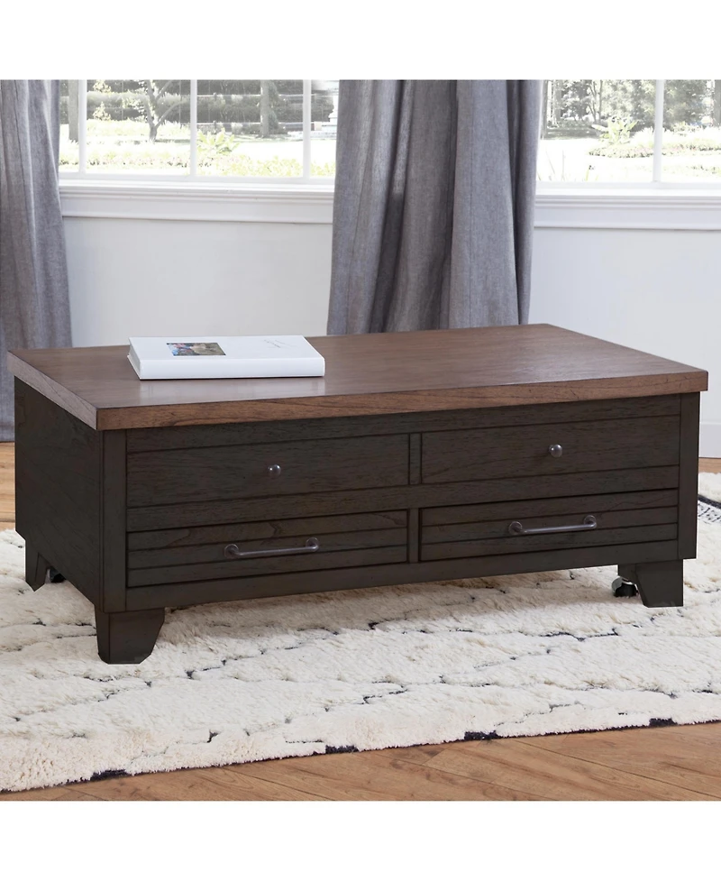 Steve Silver Bear Creek 46" Lift-Top Cocktail Table with Casters