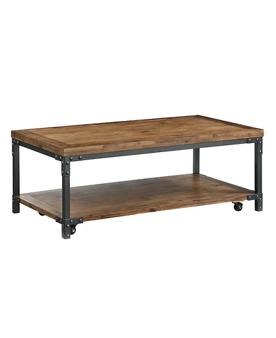 Steve Silver Lantana 48" Wood Finish Cocktail Table with Casters