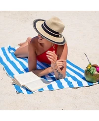 California Cabana Beach Towel (4 Pack, 30x70 in.), Striped, Soft Ringspun Cotton, Oversized Pool