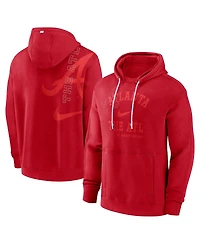 Men's Nike Red Atlanta Braves Statement Ball Game Pullover Hoodie
