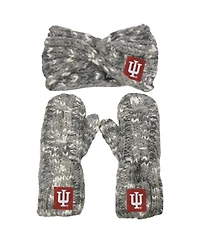 Women's ZooZatz Indiana Hoosiers Logo Marled Headband and Mitten Set