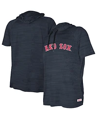 Big Boys and Girls Stitches Heather Navy Boston Red Sox Raglan Short Sleeve Pullover Hoodie