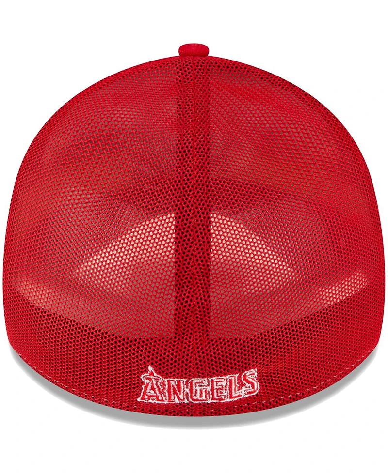 Men's New Era Red, White Los Angeles Angels 2023 On-Field Batting Practice 39THIRTY Flex Hat