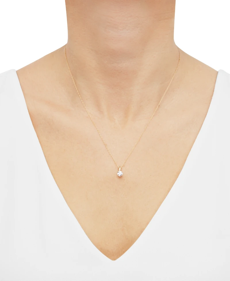 Birthstone Pendant 14k Gold or White