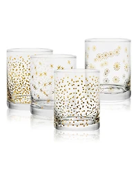 Mikasa Party 13 Ounce Double Old Fashion Drinking Glass 4-Piece Set