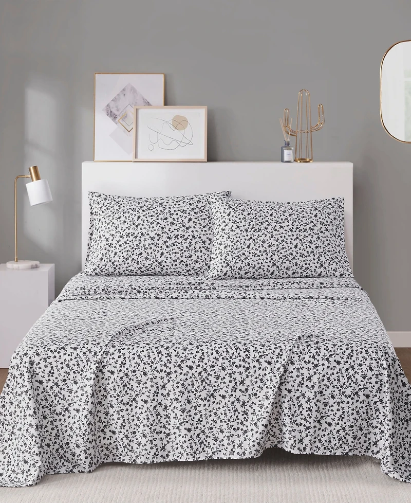 Intelligent Design Printed Microfiber 4 Piece Sheet Set