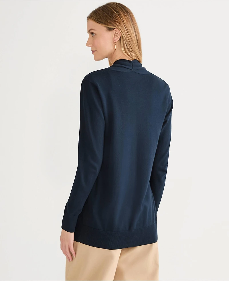 Lands' End Women's Tall Long Sleeve Open Long Cardigan Sweater