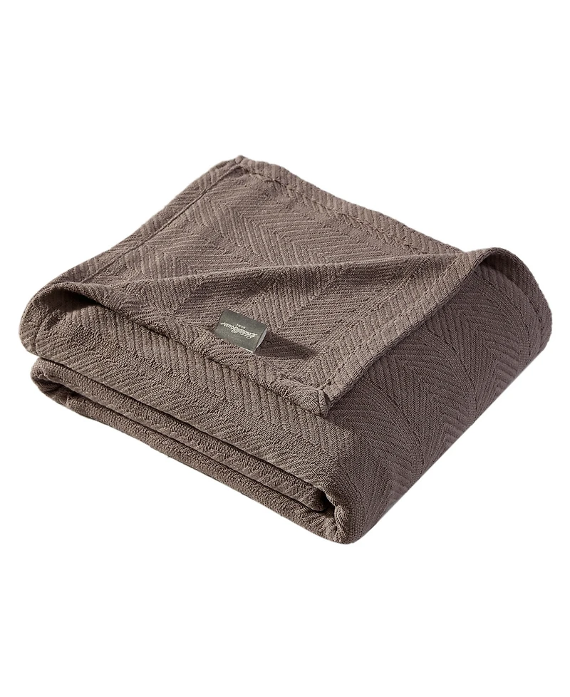 Closeout! Eddie Bauer Herringbone Solid Blanket