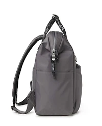 Baggallini Soho Backpack - Smoke, Faux Python Trim
