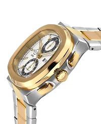 GV2 by Gevril Men's Potente Chronograph Swiss Automatic Two-Tone Stainless Steel Watch 40mm
