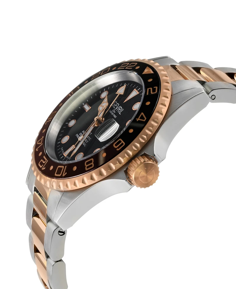 Gevril Men's Wall Street Swiss Automatic Two-Tone Stainless Steel Watch 43mm