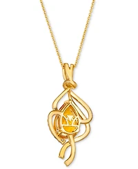 Le Vian Cinnamon Citrine (2-5/8 ct. t.w.) & Diamond (3/8 ct. t.w.) Swirl Pendant Necklace in 14k Gold, 18" + 2" extender