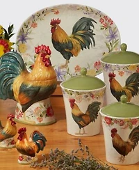 Certified International Floral Rooster Collection