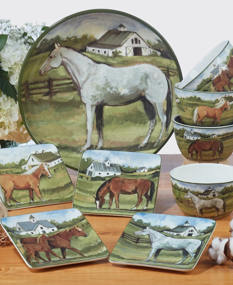 Certified International York Stables Set of 4 Ice Cream Bowl