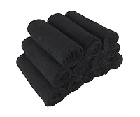 Bleach-Safe Cotton Salon Towels (12 Pack), Jr. 16x27 in., Solid Color, Absorbent Hair Drying Towel, Perfect for and Spa