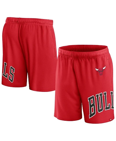 Men's Fanatics Red Chicago Bulls Free Throw Mesh Shorts