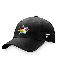 Men's Fanatics Black San Jose Sharks Team Logo Pride Adjustable Hat