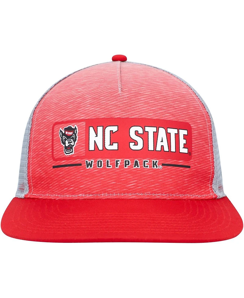 Men's Colosseum Red, Gray Nc State Wolfpack Snapback Hat