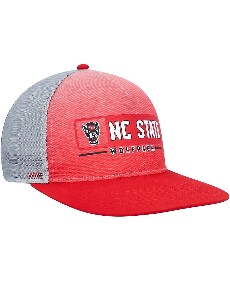 Men's Colosseum Red, Gray Nc State Wolfpack Snapback Hat
