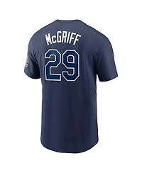 Men's Nike Fred McGriff Navy Tampa Bay Rays Name and Number Hall of Fame T-shirt