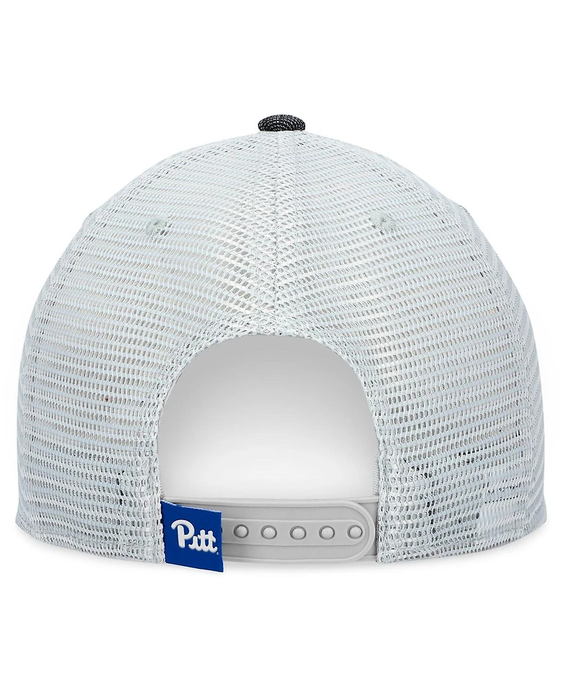 Men's Top of the World Charcoal, White Pitt Panthers Townhall Trucker Snapback Hat
