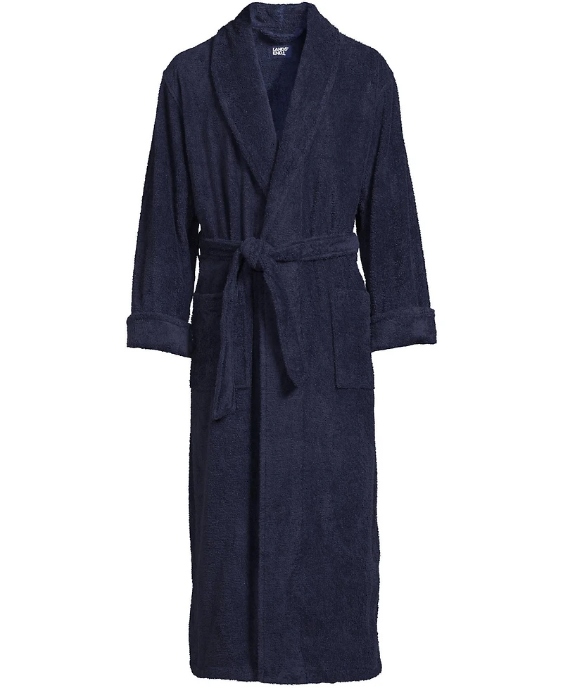 Lands' End Men's Full Length Turkish Terry Robe