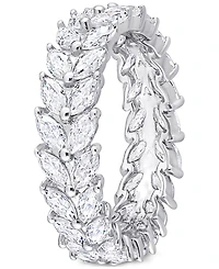 Moissanite Marquise Eternity Band (4-1/5 ct. t.w.) Sterling Silver