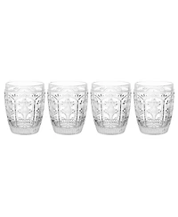 Fitz and Floyd Trestle 10-oz Double Old Fashioned Glasses 4-Piece Set