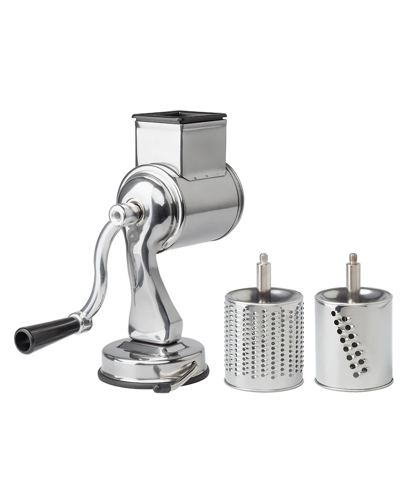 Fante's Suction Base Cheese Grater with 2 Grating Drums, The Italian Market Original since 1906